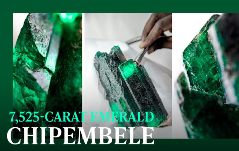 7,525-carat emerald; one of the largest emeralds discovered in Africa