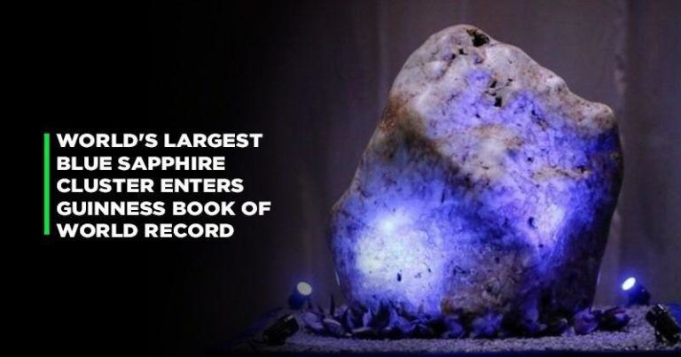 World’s Largest Blue Sapphire Cluster Discovered In Sri Lanka Enters Guinness Book