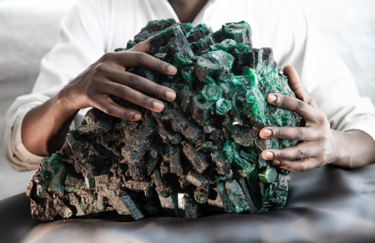 Large ‘Kafubu Cluster’ emerald weighing nearly 38kg helps Gemfields break public sale document