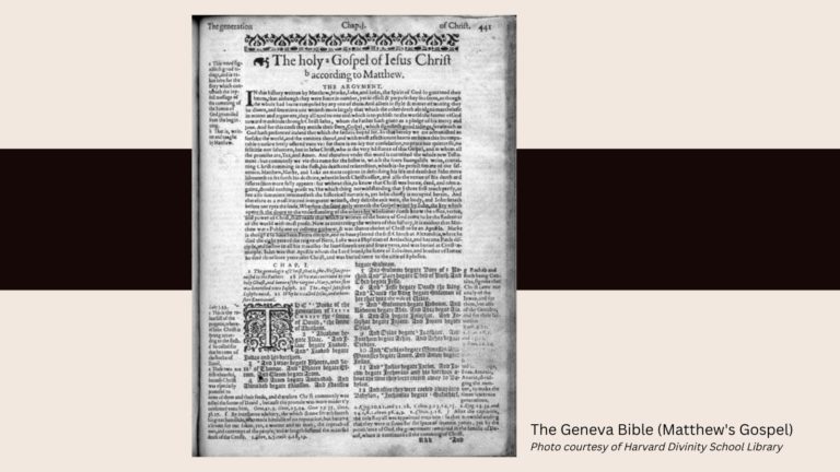 ‘For the edifying of the believers’: The Pilgrims and the Geneva Bible