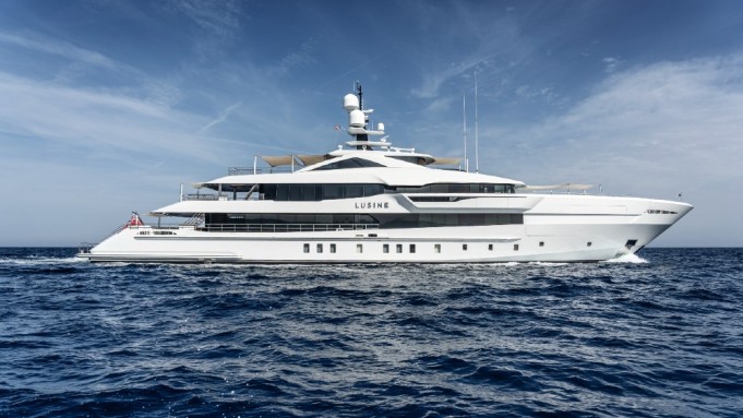 ‘Lusine,’ the 192-foot superyacht by Heesen, was named after the moon. – Robb Report