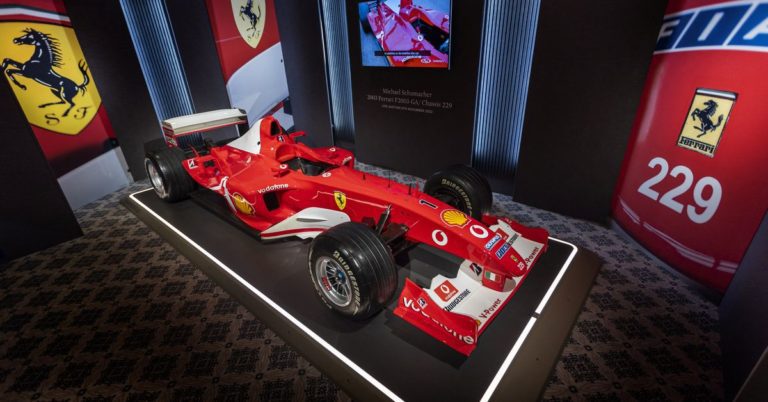 Michael Schumacher’s profitable Ferrari up for public sale in Geneva