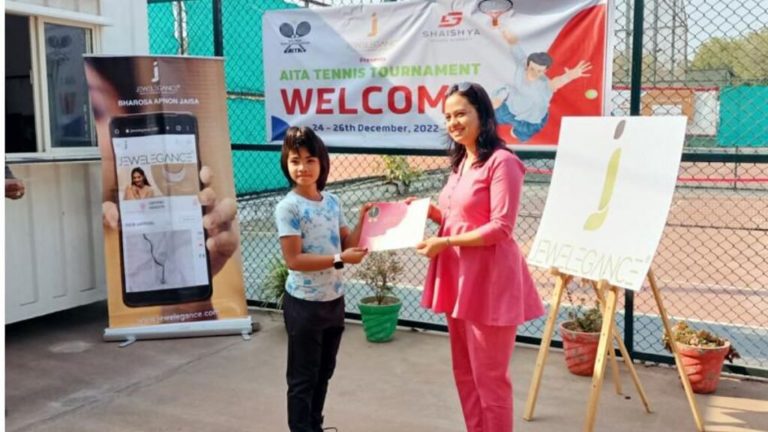 Jewelegance sponsors AITA under-10 tennis match, dedicated to selling sports activities