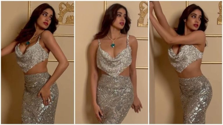 Janhvi Kapoor serves glamour in hottest sequinned scarf prime and trendy lehenga set for brand new photoshoot. Watch | Trend Developments