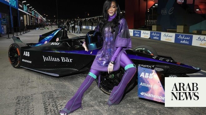 Canadian mannequin Winnie Harlow noticed at Formulation E Diriyah E-Prix in Saudi Arabia