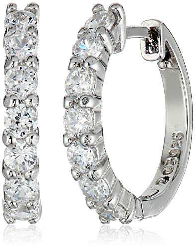 Amazon Necessities Sterling Silver Hinged Huggie Hoop Earrings