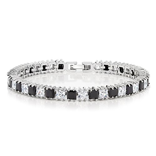 Gem Stone King Princess Minimize Cubic Zirconia Basic Tennis Bracelet for Girls (15.00 Cttw, 4MM CZ, Measurement 7 Inch)